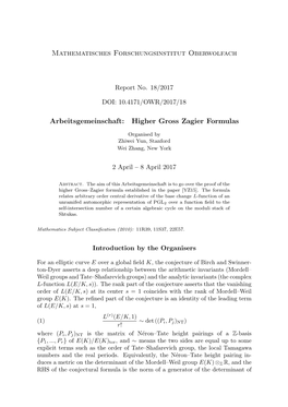 Higher Gross Zagier Formulas