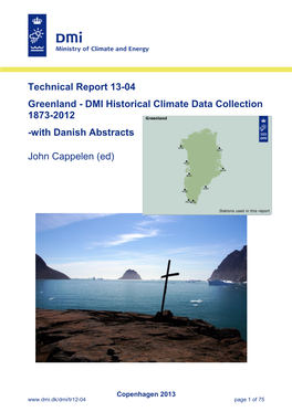 Greenland - DMI Historical Climate Data Collection 1873-2012 -With Danish Abstracts