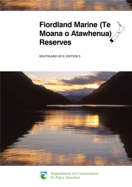 Fiordland Marine (Te Moana O Atawhenua) Reserves