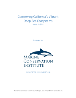 Conserving California's Vibrant Deep-Sea Ecosystems