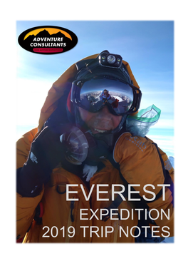 Everest Expedition 2019 Trip Notes