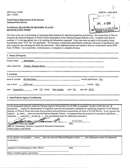 United States Department of the Interior National Park Service JUL NATIONAL REGISTER of HISTORIC PLACES REGISTRATION FORM