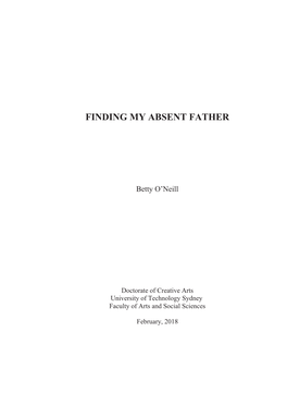 Finding My Absent Father