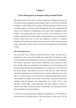 Chapter 3 Forest Management in Manipur During Colonial Period