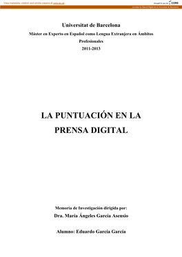 La Puntuación En La Prensa Digital