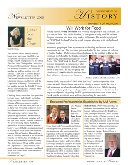 2008 Newsletter