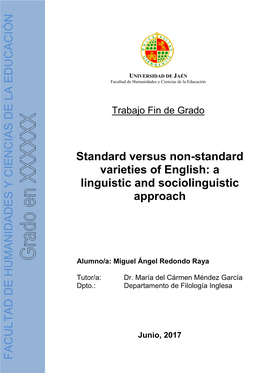 A Linguistic Defence of Non-Standard Varieties 28