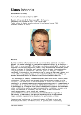 Klaus Iohannis (Klaus Werner Iohannis)