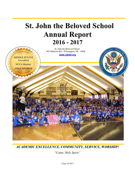 St. John the Beloved School Annual Report 2016 - 2017