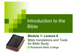 Translations of the Bible