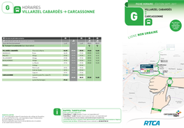 HORAIRES VILLARZEL CABARDÈS > Carcassonne