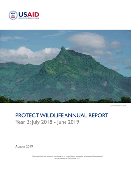 PROTECT WILDLIFE ANNUAL REPORT Year 3: July 2018 - June 2019