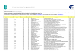 EE Annual Network Update Plans Spreadsheet 2014 - 2015