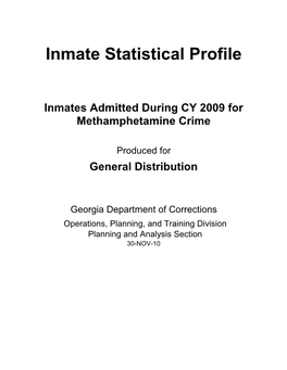 Inmate Statistical Profile