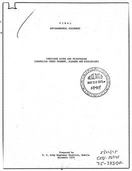 Tombigbee River and Tributaries, Luxapalila Creek Segment, Alabama and Mississippi