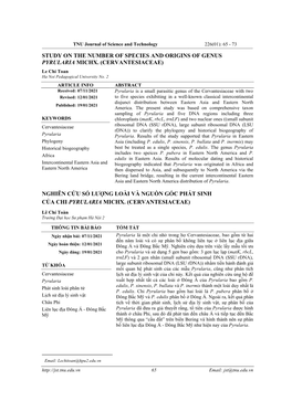 Study on the Number of Species and Origins of Genus Pyrularia Michx