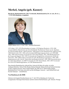 Merkel, Angela (Geb