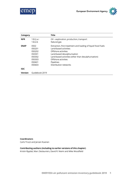 EMEP/EEA Air Pollutant Emission Inventory Guidebook 2019 1