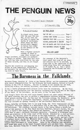 The Baroness in the Falklands