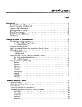 Table of Contents