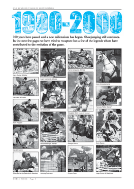 One Hundred Years of Show Jumping