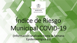 Índice De Riesgo Municipal COVID-19