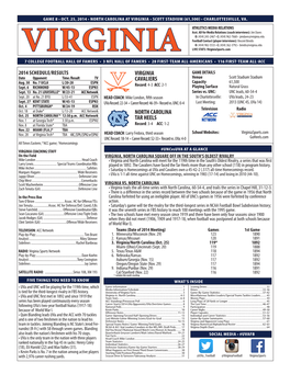 Virginia Cavaliers North Carolina Tar Heels