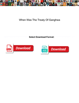 When Was the Treaty of Ganghwa