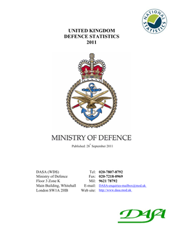 United Kingdom Defence Statistics 2011