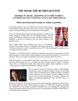 The Book the Bushes Banned George W. Bush…