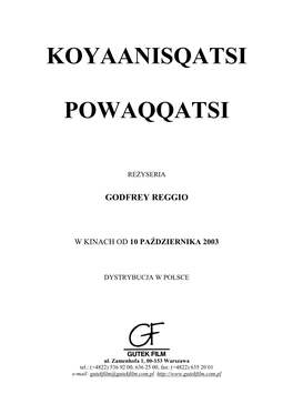 Koyaanisqatsi Powaqqatsi