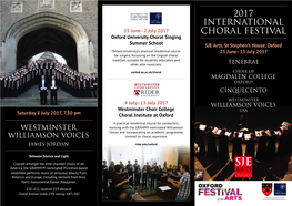 2017 International Choral Festival