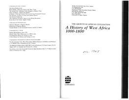 A History of West Africa