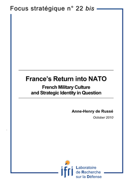 French Military Culture and Strategic Identity in Question ______