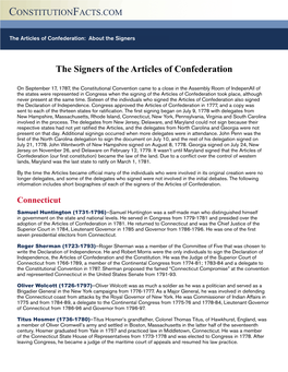 The Signers of the Articles of Confederation