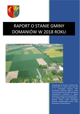 Raport O Stanie Gminy Domaniów W 2018 Roku