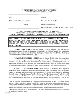 MATTRESS FIRM, INC., Et Al., Debtors. Chapter 11 Case