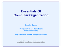 Essentials of Computer Organization