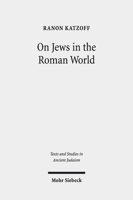 On Jews in the Roman World