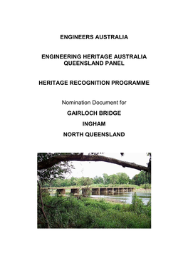 Gairloch Bridge Ingham North Queensland