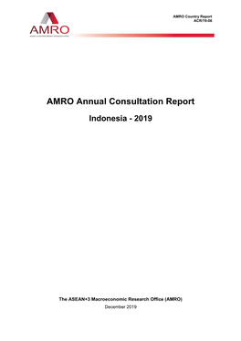 AMRO Annual Consultation Report