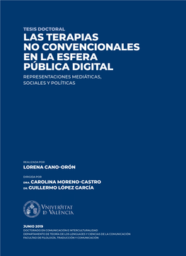 Las Terapias No Convencionales En La Esfera Pública Digital Representaciones Mediáticas, Sociales Y Políticas