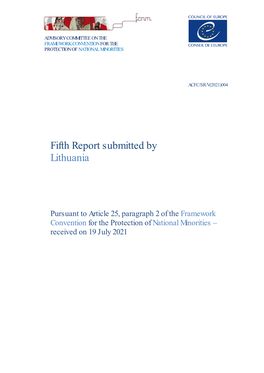 Fifth Report Submitted by Lithuania