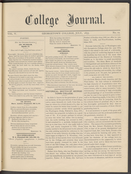 VOL. V. No. 10. GEORGETOWN COLLEGE, JULY, 1877