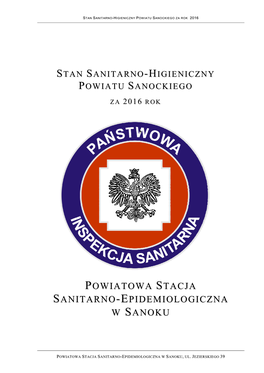 OCENA POWIATU SANOCKIEGO ZA 2016 Rok.Pdf