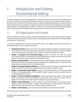 Introduction and Existing Environmental Setting