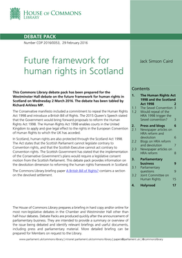 Future Framework for Human Rights in Scotland 3