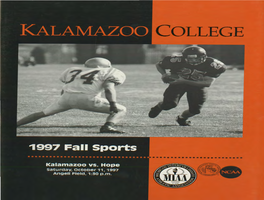 Kalamazoo College 1997 Fall Sports Guide