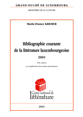 Marie-France KREMER Bibliographie