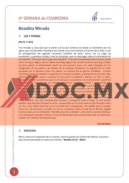 1 4ª SEMANA De CUARESMA Bendita Mirada